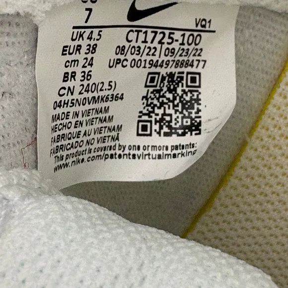 Nike Court Royale Mid 2 Triple White Women's Size 9.5 Shoes Sneakers CT1725-100