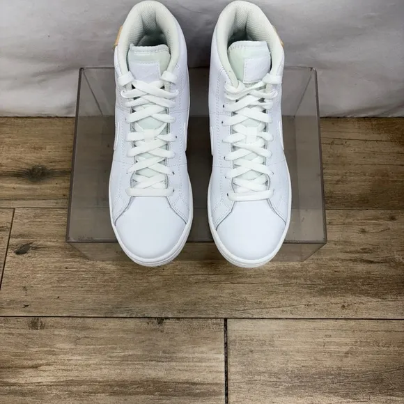 Nike Court Royale Mid 2 Triple White Women's Size 9.5 Shoes Sneakers CT1725-100