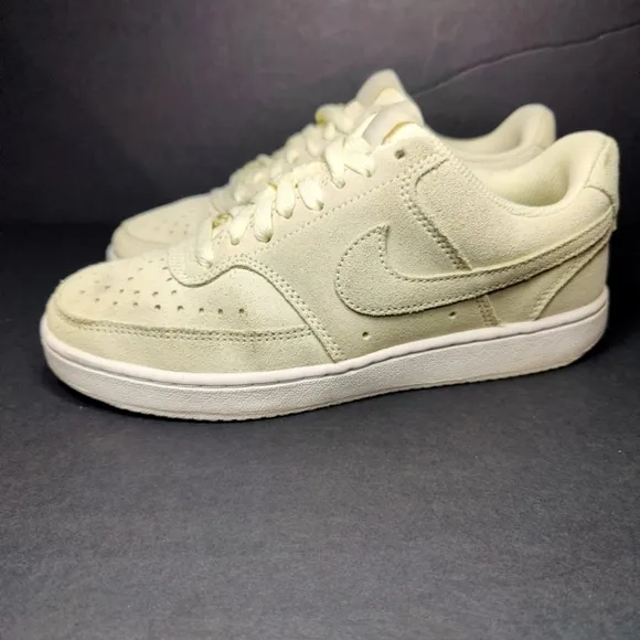 Nike Court Vision Low Beige Suede Sneakers Women's Shoes Size 6.5