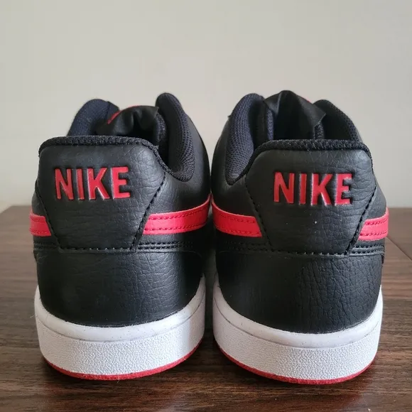 Nike Court Vision Low Next Nature Bred Shoes Mens Size 8 Red Black FJ0685-010