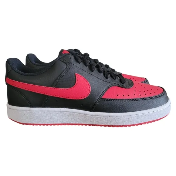 Nike Court Vision Low Next Nature Bred Shoes Mens Size 8 Red Black FJ0685-010