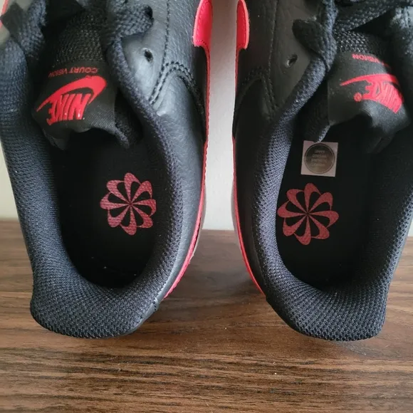 Nike Court Vision Low Next Nature Bred Shoes Mens Size 8 Red Black FJ0685-010