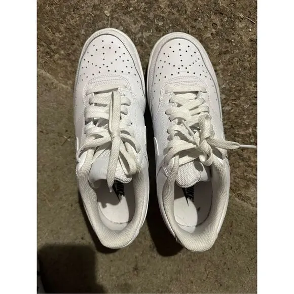 Nike Court Vision Low CD5434-100 Triple White AF1 Sneakers Womens SZ 9.5 SH04