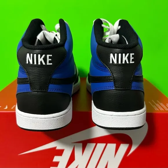 Nike Court Vision Mid Next Nature AF Shoes White Blue FQ8740-480 Mens - Size 13