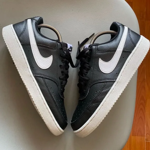 Nike Court Vision Next Nature Low Black White Sz 9 Men