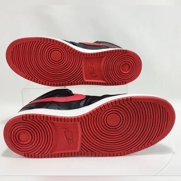 NIKE COURT VISION - Sneakers, mid, black/red, size 11