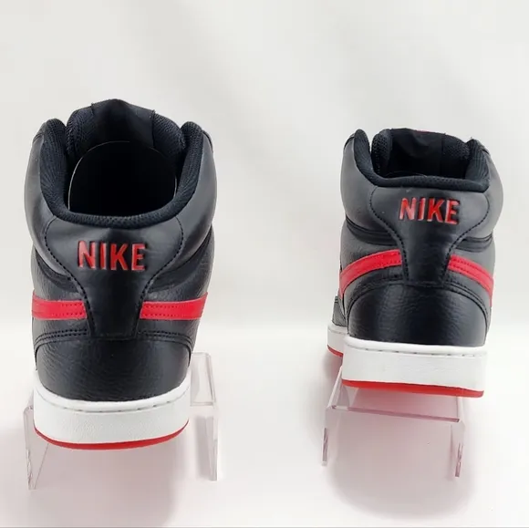 NIKE COURT VISION - Sneakers, mid, black/red, size 11