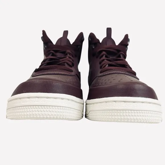 Nike Court Vision Winter Burgundy Mid Top Sneakers DR7882-600 Mens Size 9