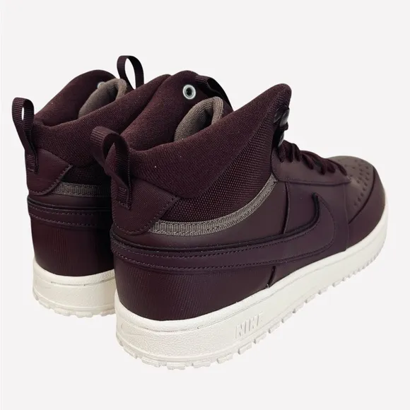 Nike Court Vision Winter Burgundy Mid Top Sneakers DR7882-600 Mens Size 9