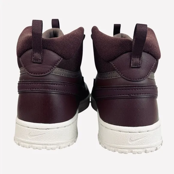 Nike Court Vision Winter Burgundy Mid Top Sneakers DR7882-600 Mens Size 9