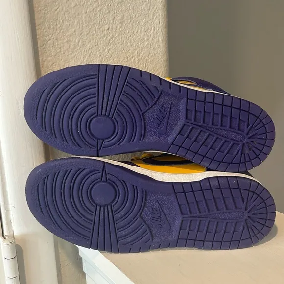 Nike Dunk High GS Lakers Court Kids Shoes 13C Purple Gold Sneakers DZ4455-500