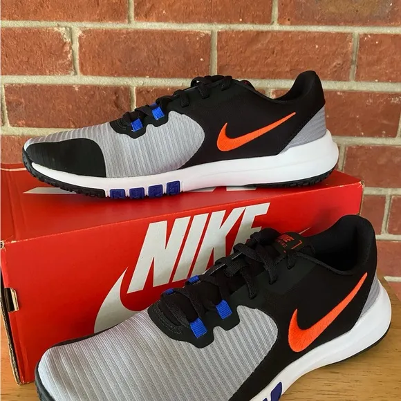 Nike Flex Control TR4 Men’s Blue Orange New Sneakers Running Shoes