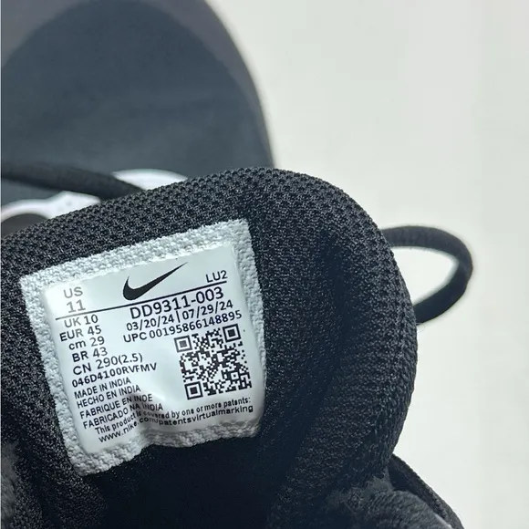 Nike Fly.By Mid 3 Mens Black White Basketball Shoes Sneakers DD9311-003