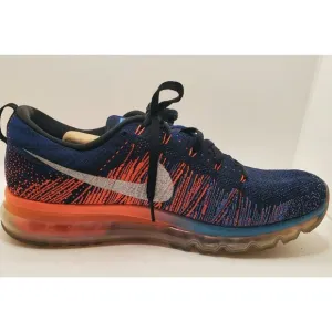 Nike Flyknit Max Blue Glow Bright Mango Mens Size 12 620469-008 Running Shoes