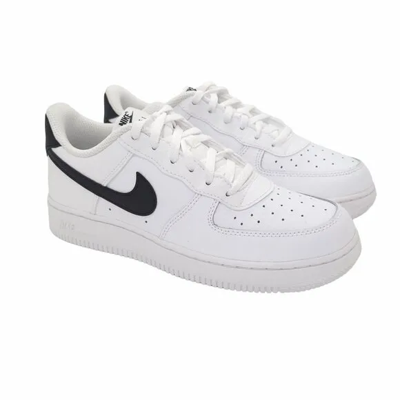 ❤️❤️Nike Force 1 Low PS 2Y Kids Retro Shoes Comfy White Black Sneaker CZ1685-100