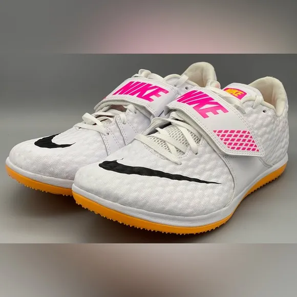 Nike High Jump Elite Track Field Spikes Men's Size 9 &amp; 9.5 806561-102 NEW