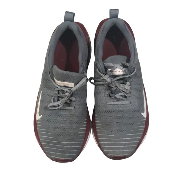 Nike infinity Run 4 Mens Running Shoes Gray/Red Size 11.5
