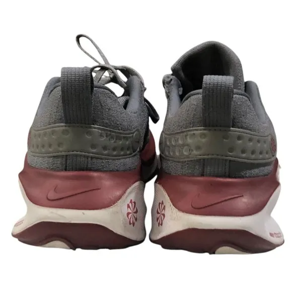 Nike infinity Run 4 Mens Running Shoes Gray/Red Size 11.5