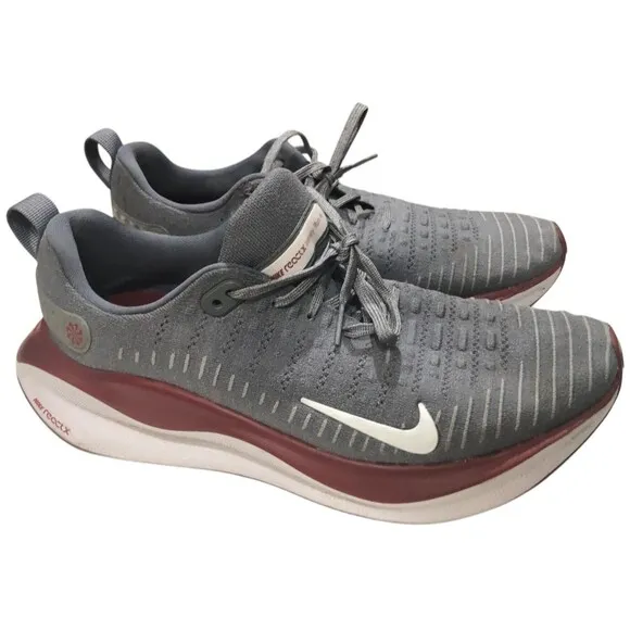 Nike infinity Run 4 Mens Running Shoes Gray/Red Size 11.5