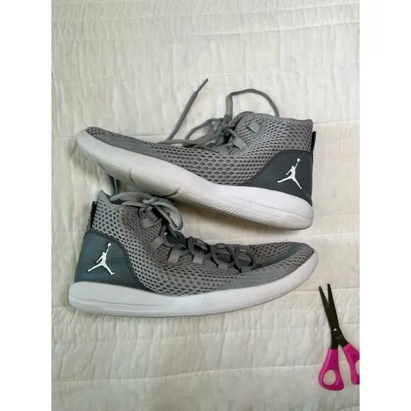 Nike Jordan Reveal Sneakers - Men’s Basketball Shoes, Sz 10 Gray, Mesh High Top