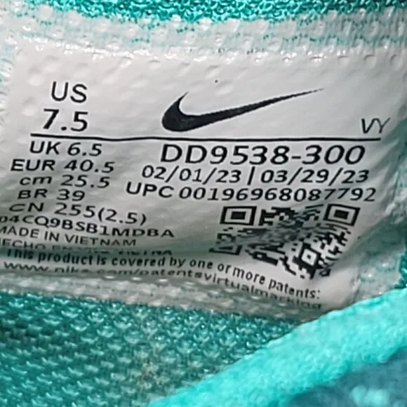 Nike KD Trey 5 X Men's Clear Jade Blue Sneakers DD9538-300 US Size 7.5