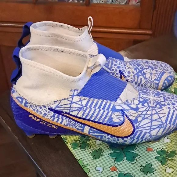 Nike Kids Blue and Orange Soccer Shoes