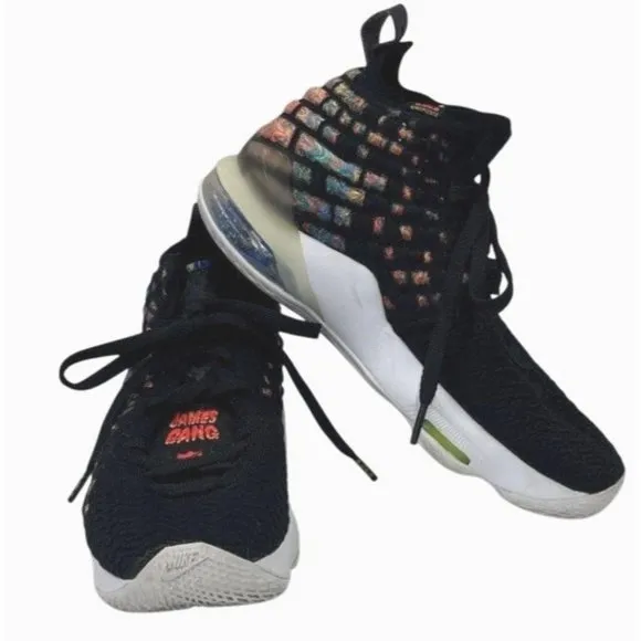 Nike Lebron 17 Multicolor‎ Gradient Knit Basketball Shoes US 5.5Y