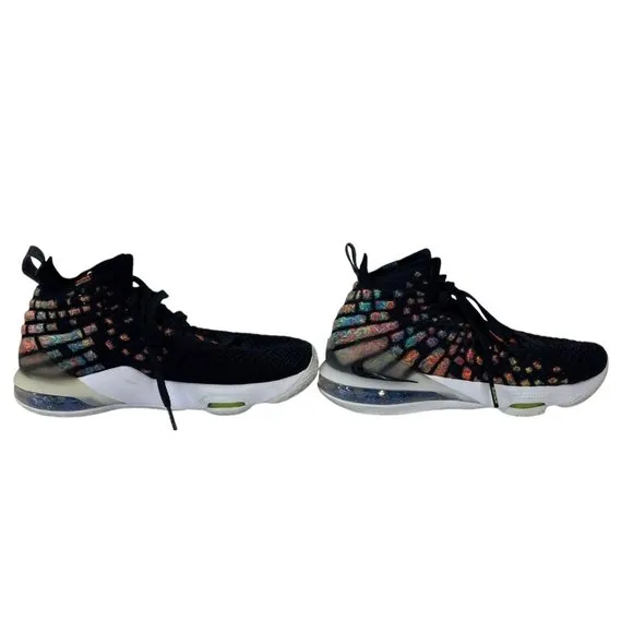 Nike Lebron 17 Multicolor‎ Gradient Knit Basketball Shoes US 5.5Y