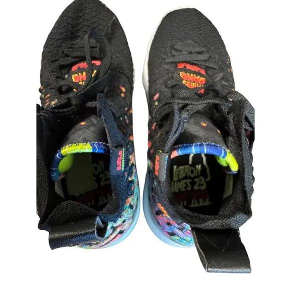 Nike Lebron 17 Multicolor‎ Gradient Knit Basketball Shoes US 5.5Y