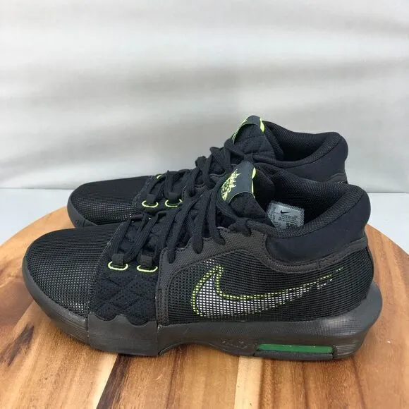 Nike LeBron Witness‎ 8 Basketball Shoes Mens 12 Black Volt Mesh Performance