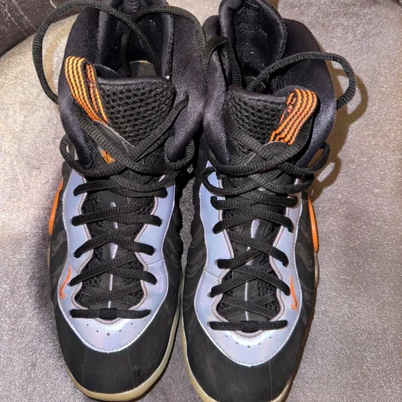 Nike Little Posite One GS 'Twilight Pulse' Shoes Black/Orange 644791-008 Size 7Y