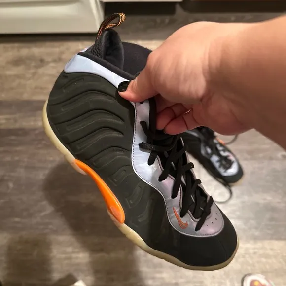 Nike Little Posite One GS 'Twilight Pulse' Shoes Black/Orange 644791-008 Size 7Y