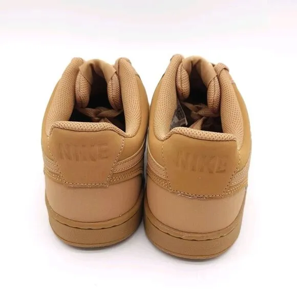 Nike Mens 10 Court Vision‎ Lo Sneakers Lace Up Shoes CD5463-200 Flax Wheat-Twine