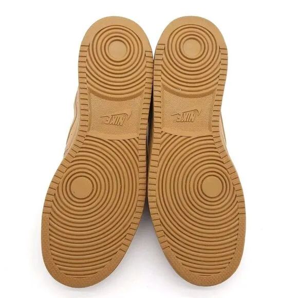 Nike Mens 10 Court Vision‎ Lo Sneakers Lace Up Shoes CD5463-200 Flax Wheat-Twine