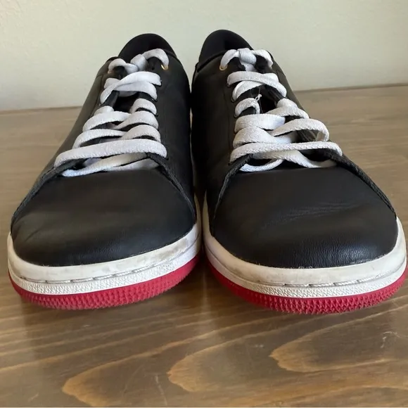 Nike Men’s 8.5 Black Red Air Jordan 1 Centre Court Sneakers Tennis Shoes