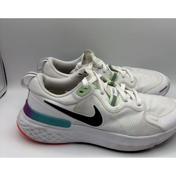 Nike Men's 8.5 React Miler CW1777-102 Running Shoe White Black Purple Teal