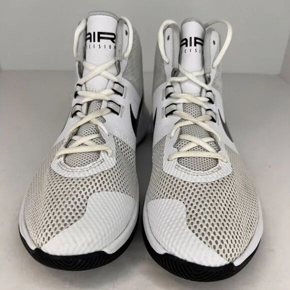 Nike Mens 898455-100 White Air Precision Mid Lace Up  Size 7 Basketball Shoes