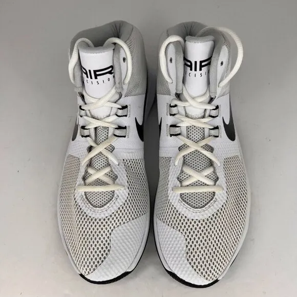Nike Mens 898455-100 White Air Precision Mid Lace Up  Size 7 Basketball Shoes
