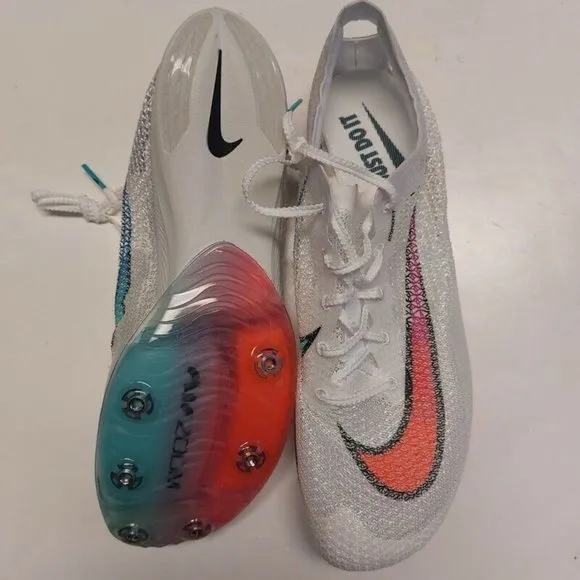 Nike Mens Air Zoom Victory Track Shoes w Spikes CD4385-100 White Ombre Size 13