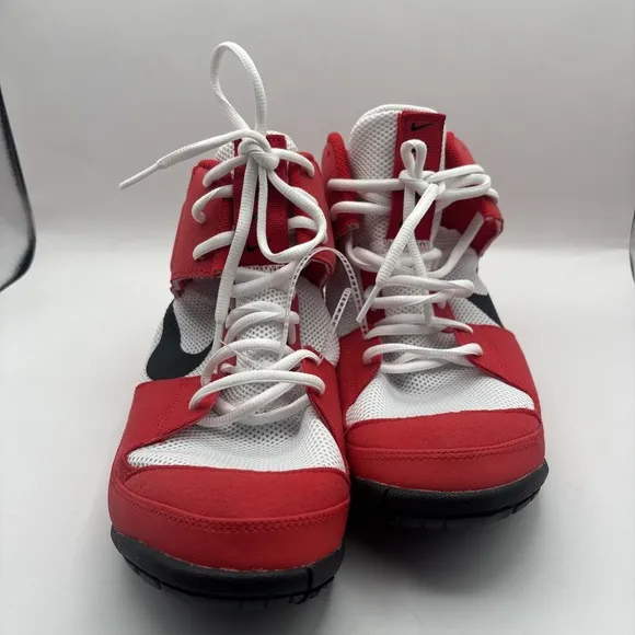 Nike Men's Fury University Red White Black Wrestling Shoes Size 10.5 NWT
