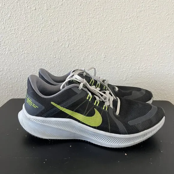 Nike Men's Quest 4 Black Volt Running Shoes Sneakers Size 9 Style DO6697-001