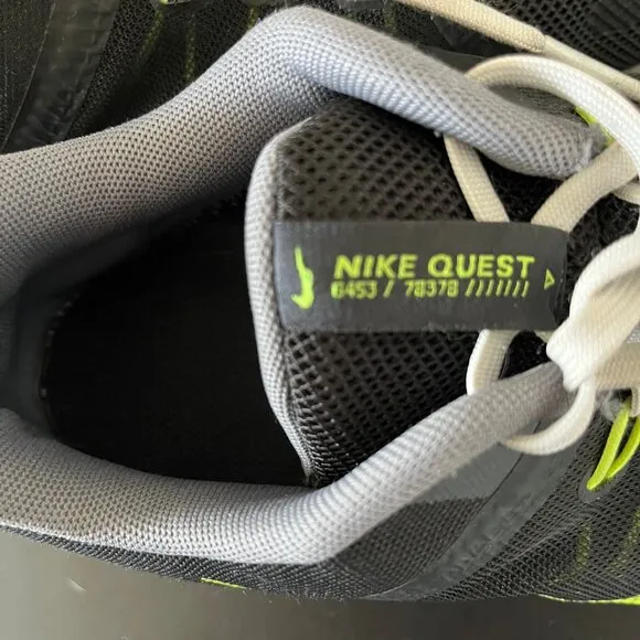 Nike Men's Quest 4 Black Volt Running Shoes Sneakers Size 9 Style DO6697-001
