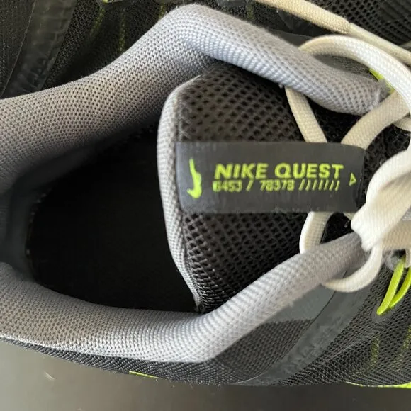 Nike Men's Quest 4 Black Volt Running Shoes Sneakers Size 9 Style DO6697-001