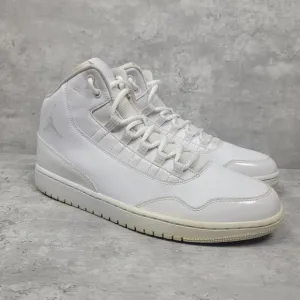 Nike Mens Size 12 Air Jordan Executive Triple White Sneakers Basketball Shoes