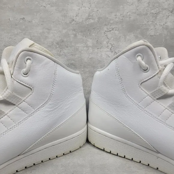 Nike Mens Size 12 Air Jordan Executive Triple White Sneakers Basketball Shoes