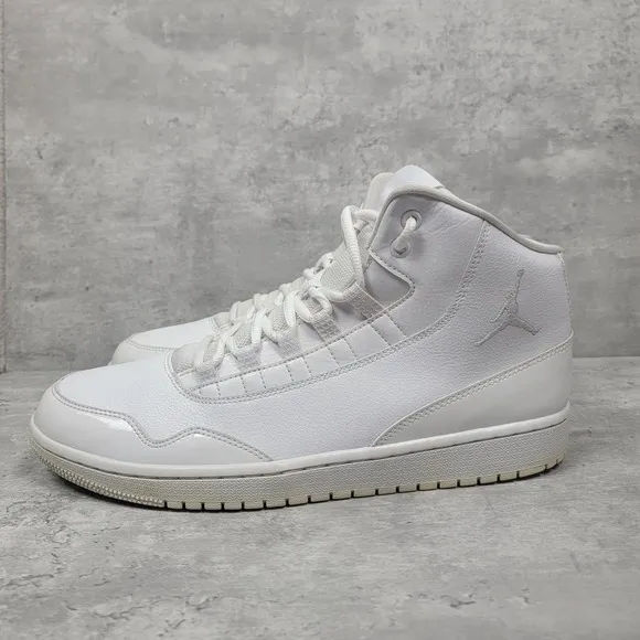 Nike Mens Size 12 Air Jordan Executive Triple White Sneakers Basketball Shoes