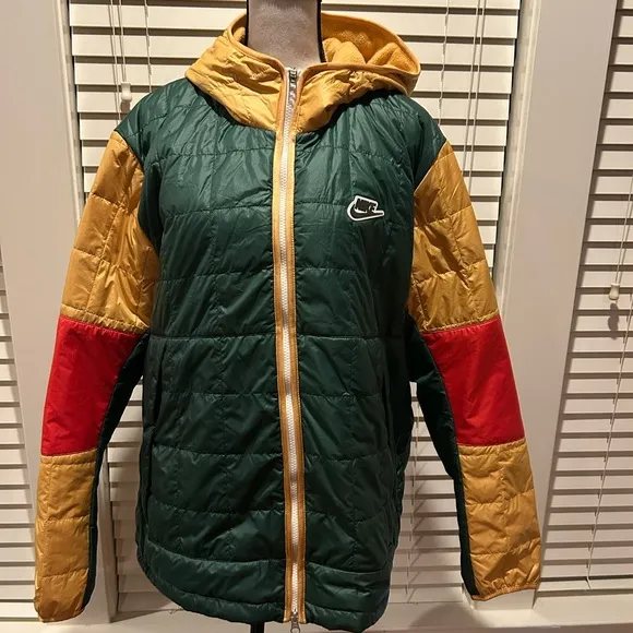 Nike Men’s Synthetic Fill Colorblock Full-Zip Hooded Jacket DJ0433-397, Size XL
