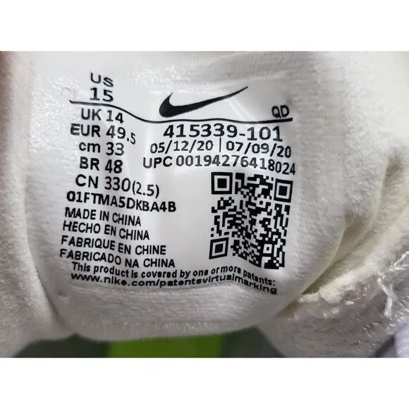 Nike Mens Zoom Long Jump 4 White Ombre Track Shoes Size 15