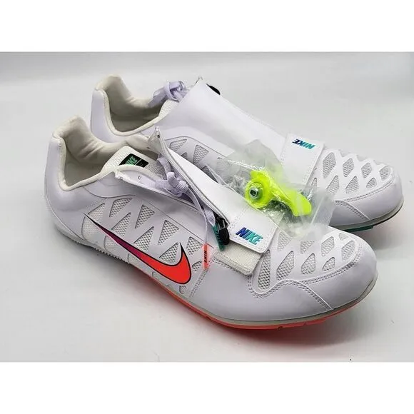Nike Mens Zoom Long Jump 4 White Ombre Track Shoes Size 15