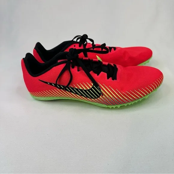 NIKE Men’s Zoom Rival Track And Field Shoes Neon Orange Green 11.5